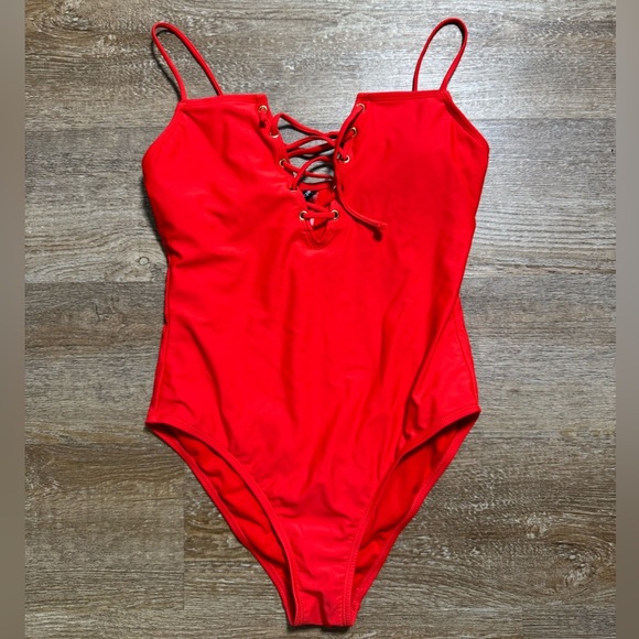 Red One Piece Swimsuit - Picture 1 of 4
